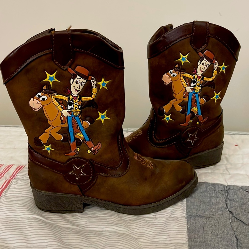 Toy Story Woody Boots. Worn once for Halloween. Target. Like New! Size 11 & 7!